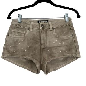 SMFK Rage Wild Denim Cut Off Shorts Distressed Size XS Beach Brown Frayed Hem